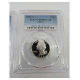 PCGS PR69DCAM 1976-S 25C Silver Quarter Dollar & PCGS PR68DCAM 1993-S 25C Silver Quarter Dollar (Lot of 2)