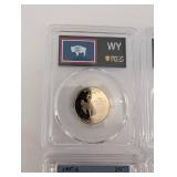 Lot of 4 PCGS Proof Coins - WY 2007 State Quarter, NE 2006 State Quarter, 1997-S Lincoln Cent, 2011-S Chickasaw NP (Lot of 4)