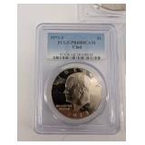 Eisenhower Dollar Set - 1973-S PR69CAM Clad, 1973-S PR68DCAM Clad, 1974-S PR69CAM Clad