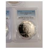 Eisenhower Dollar Set - 1973-S PR69CAM Clad, 1973-S PR68DCAM Clad, 1974-S PR69CAM Clad