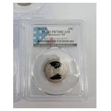 PCGS Quarters - 1991-S Washington PR69DCAM; 1976-S Bicentennial PR69DCAM; 2011-S Chickasaw PR70DCAM