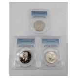 Kennedy Half Dollars PCGS 3-Coin Set - 2000-S PR69DCAM, 2005-S PR69DCAM, 2017-D MS66