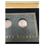 Liberty Nickel 2-Coin Presentation Set in Green Marble Card & Gold Box