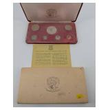 British Virgin Islands First Official Coinage Set - 6 Coins in Red Presentation Box