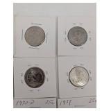 Quarters (Lot of 16) - 25-Cent US Coins, 1970s-2023, Anna May Wong