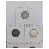 Jefferson Nickels FS58 - Mixed Years (13 coins)