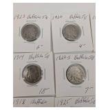 Buffalo Nickels 5¢ (Lot of 16) - US Copper-Nickel 1913-1938