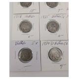 Buffalo Nickels 5¢ (Lot of 16) - US Copper-Nickel 1913-1938