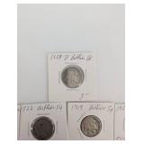 Buffalo Nickel 5c 1920s (Lot of 25)