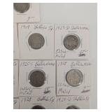 Buffalo Nickel 5c 1920s (Lot of 25)
