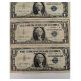 United States One Dollar Silver Certificate Banknotes - Series 1957B