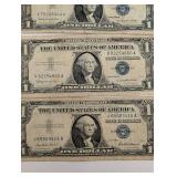 United States One Dollar Silver Certificate Banknotes - Series 1957B