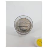 1954 Jefferson Nickel 5-Cent Coins in Plastic Capsule