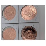 1oz Copper Rounds Assortment (Lot of 6)