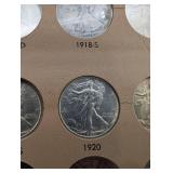 Beautiful 50 Piece Walking Liberty Half Starter Set!