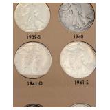 Beautiful 50 Piece Walking Liberty Half Starter Set!