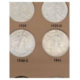 Beautiful 50 Piece Walking Liberty Half Starter Set!