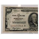 The Federal Reserve Bank of Minneapolis 1929 Series $100 National Currency Note