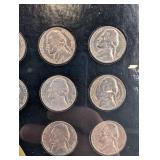 Nickel Display - The Jefferson Era Vintage US Nickels Collection