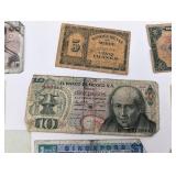World Currency Banknotes Collection - Vintage Assortment