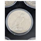 Peace Dollar Collection - 12 Coins (1921-1935) in Wood Display Box Includes Key 1921!