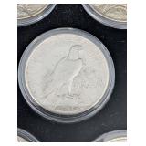 Peace Dollar Collection - 12 Coins (1921-1935) in Wood Display Box Includes Key 1921!