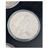 Peace Dollar Collection - 12 Coins (1921-1935) in Wood Display Box Includes Key 1921!