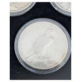 Peace Dollar Collection - 12 Coins (1921-1935) in Wood Display Box Includes Key 1921!