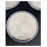 Peace Dollar Collection - 12 Coins (1921-1935) in Wood Display Box Includes Key 1921!