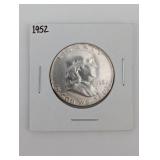 1952 Franklin Half Dollar - United States 90% Silver Coin