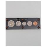 U.S. Proof Set - 6-Coin Display Panel (Copper Cent) - Vintage 1970s