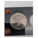 U.S. Proof Set - 6-Coin Display Panel (Copper Cent) - Vintage 1970s