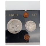 U.S. Proof Set - 6-Coin Display Panel (Copper Cent) - Vintage 1970s