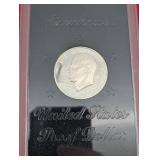 40% Silver Franklin Mint Eisenhower Dollar 1971 United States Proof Dollar - Presentation Box
