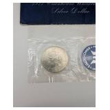 1971 Eisenhower Silver Dollar - 40% Silver Uncirculated in Original Blue Envelope