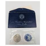 1971 Eisenhower Silver Dollar - 40% Silver Uncirculated in Original Blue Envelope