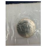 40% Silver 1971 Eisenhower Dollar - Uncirculated Silver Dollar in Blue Card Packaging