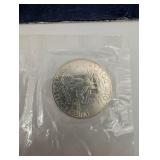 40% Silver 1971 Eisenhower Dollar - Uncirculated Silver Dollar in Blue Card Packaging