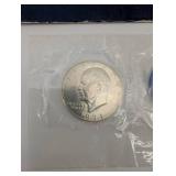 40% Silver 1971 Eisenhower Dollar Uncirculated - Includes Blue Circular Medallion