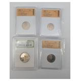 Monticello Nickel 2006-S PR70CAM - Roosevelt Dime 2006-S PR70CAM - Monticello Nickel 2007-S PR70CAM - Washington Quarter INB DCAM PROOF (Lot of 4)