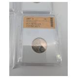 Monticello Nickel 2006-S PR70CAM - Roosevelt Dime 2006-S PR70CAM - Monticello Nickel 2007-S PR70CAM - Washington Quarter INB DCAM PROOF (Lot of 4)