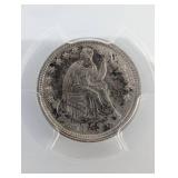 United States Half Dime 1853 - 10C - PCGS Genuine Cleaned AU Detail (Arrows)