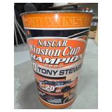 Tony Stewart Trash Can w/ Misc nascar toys