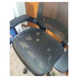 Office Chair - Ergonomic Mesh-Back, Black, 5-Point Base, Padded Armrests