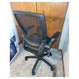 Office Chair - Ergonomic Mesh-Back, Black, 5-Point Base, Padded Armrests