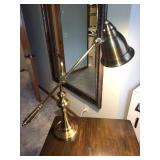 Brass Adjustable Desk Lamp - Vintage Industrial Swing-Arm Banker Style