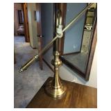 Brass Adjustable Desk Lamp - Vintage Industrial Swing-Arm Banker Style