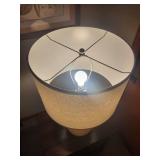 Beige Ceramic Table Lamps Pair - Vase-Shape Bases, 29 in, 17 in Shade