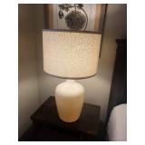 Beige Ceramic Table Lamps Pair - Vase-Shape Bases, 29 in, 17 in Shade