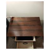 End Tables - Dark Wood, 2-Drawer Nightstands, 24 x 16 x 26 in, Set of 2